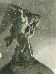 Atlas Supports the Heavens on his Shoulders, 1731 by Bernard Picart