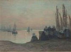Femmes De Pecheurs Au Crepuscule by Fernand Marie Eugene Legout-Gerard