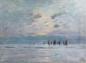 Voiliers Sur La Mer Sur by Fernand Marie Eugene Legout-Gerard