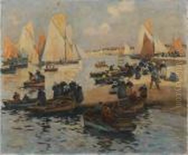 Retour De Peche Sur Les Quais De Concarneau - view 1