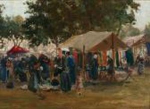 Bretons Marktje by Fernand Marie Eugene Legout-Gerard