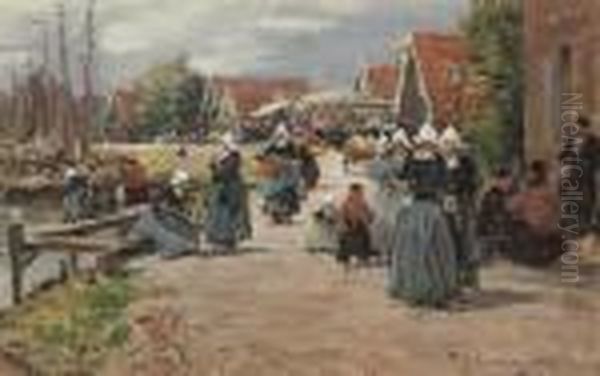 Market Day In Volendam, Holland - view 1