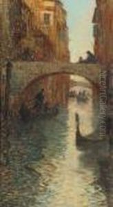 Gondoles A Venise by Fernand Marie Eugene Legout-Gerard