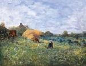 Bretonne Dans Son Potager by Fernand Marie Eugene Legout-Gerard