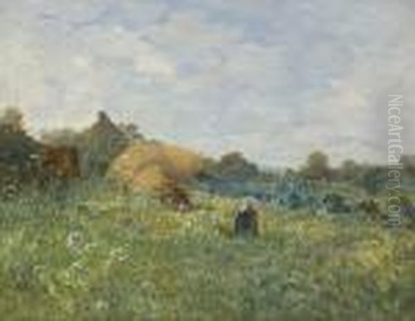 Bretonische Bauerin Beim
 Krautersammeln. - view 1