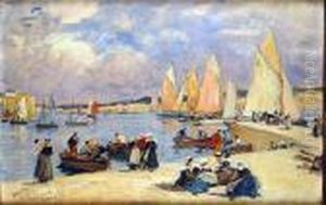 Vue De Concarneau by Fernand Marie Eugene Legout-Gerard