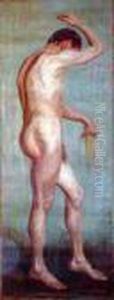 Academie D'homme En Pied by Raphael-Leon Leguilloux