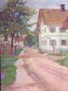 La Rue Du Village by Raphael-Leon Leguilloux