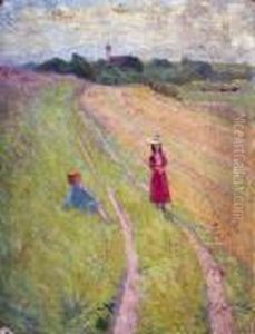 Au Bord Du Chemin / Paysage by Raphael-Leon Leguilloux