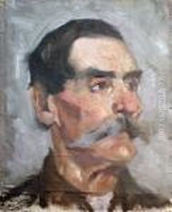Etude D'homme A La Moustache