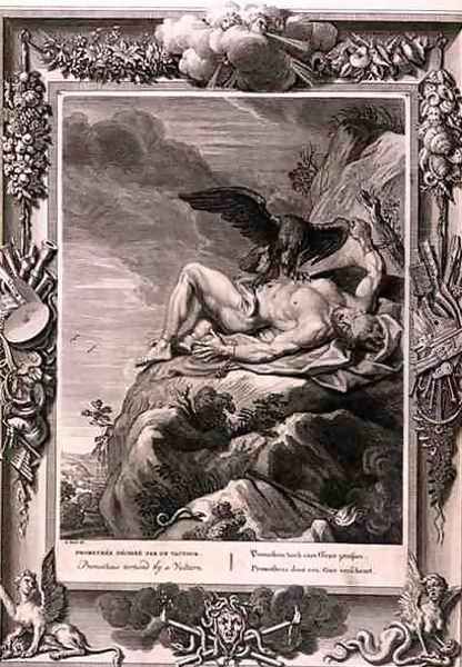 Prometheus Tortured by A vulture, 1731 - view 1