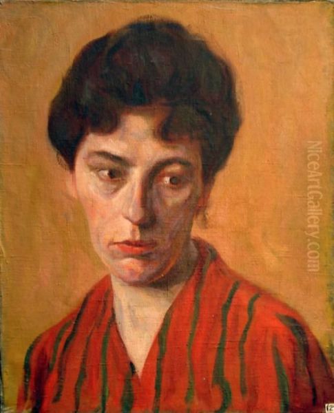 Portrait De Femme En Rouge - view 1