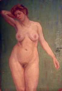Etude De Nu De Femme by Raphael-Leon Leguilloux