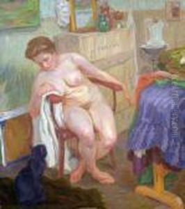 Dans L'atelier by Raphael-Leon Leguilloux