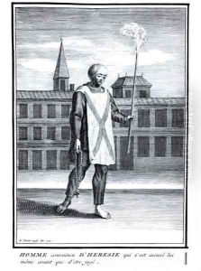 Man Convicted of Heresy blaming himself before being found guilty, 1722 Man Convicted of Heresy blaming himself before being found guilty, 1722