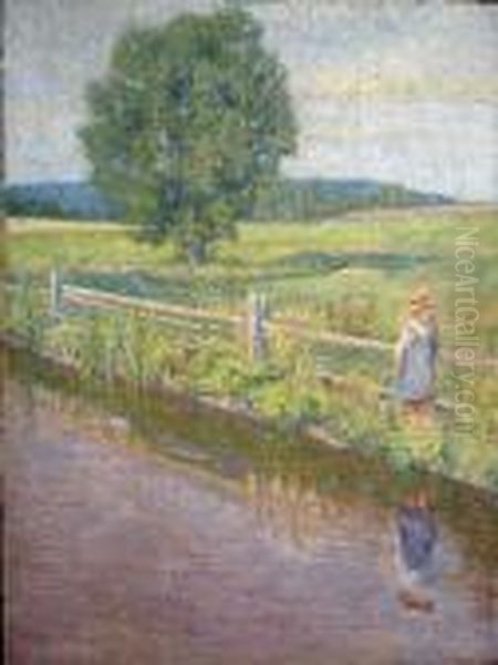 Petite Fille Au Bord D L'etang - view 1