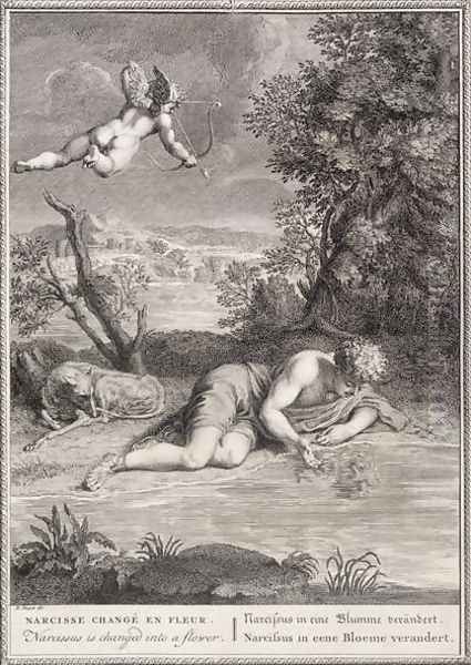 Narcissus Transformed into a Flower, 1730 - view 1