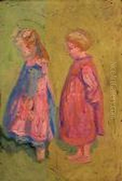 Deux Petits Enfants Dans Les Pres - view 1