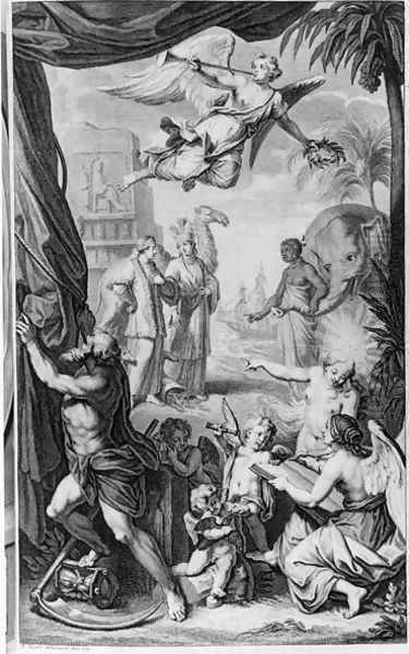 Frontispiece to Voyages...par le Muscovie, en Perse, et aux Indes Orientales by Cornelis de Bruijn c.1652-c.1727 first French edition, 1718 - view 1