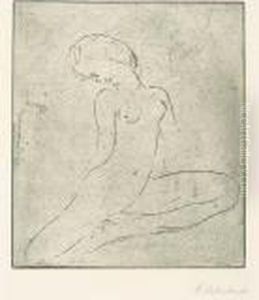 Sitzendes Madchen, Kopf Geneigt by Wilhelm Lehmbruck