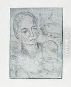 Mutter Und Kind, Klein by Wilhelm Lehmbruck