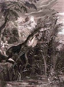 Pan Pursues Syrinx She is Transformed into a Reed, 1731 by Bernard Picart