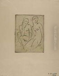Mann Und Weib, Sitzend. 1912 by Wilhelm Lehmbruck