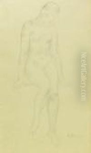 Sitzender Akt In Ganzer Figur by Wilhelm Lehmbruck