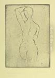Weiblicher Ruckenakt, Ausschauend by Wilhelm Lehmbruck