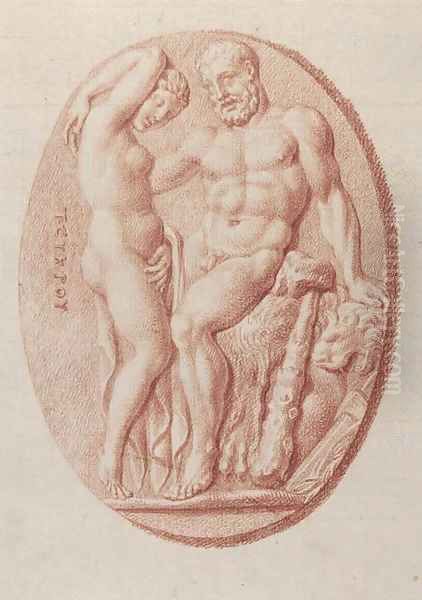 Three Roman cameos Hercules and a nymph - view 1