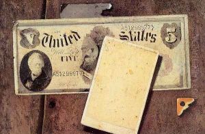 Five Dollar Bill 1900 by John Frederick Peto