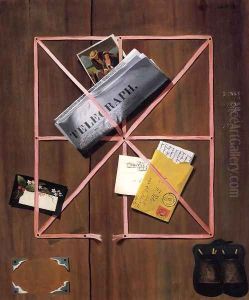 Rack Picture with Telegraph, Letter and Postcards