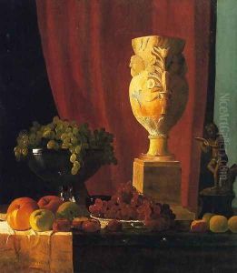 Fruit, Vase and Statuette by John Frederick Peto