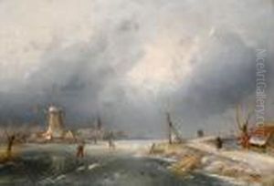 A Winter's Day by Charles Henri Leickert