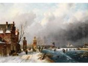 Winterlandschaft Mit Eisvergnugen Winterlandschaft Mit Eisvergnugen