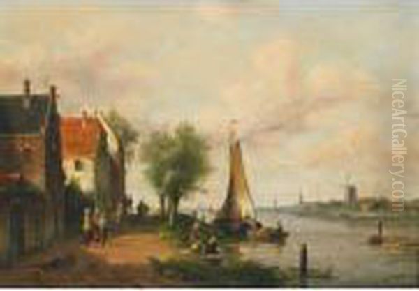 A Busy Dutch Canal - view 1