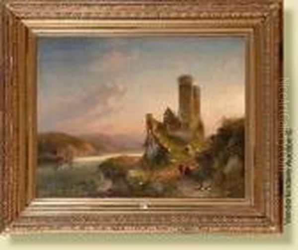 Ruines Sur Le Rhin Dans Les Environsde Mayence - view 1