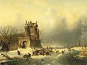 A Cold Winter's Day With A Koek-en-zopie Near A Mansion A Cold Winter's Day With A Koek-en-zopie Near A Mansion