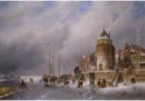 Ansicht Von Alt-amsterdam by Charles Henri Leickert