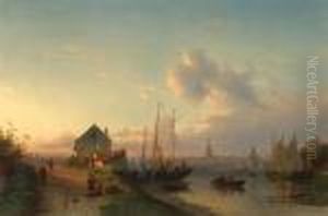 River Landscape With View Of Haarlem