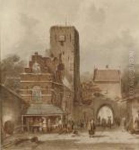 Het Poortje Te Woudrichem by Charles Henri Leickert