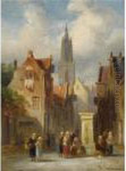 Figures In The Streets Of Utrecht - view 1