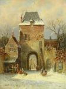 Stadttor Im Winter