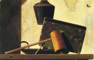 Still LIfe with Notebook and Pipe by John Frederick Peto