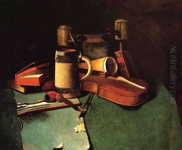 Books, Mug, Pipe and Violin - view 1