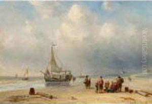 Bringing In The Catch by Charles Henri Leickert