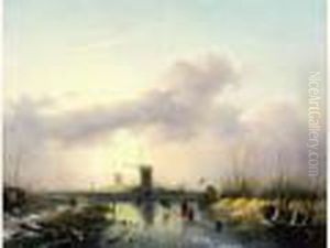 Les Patineurs by Charles Henri Leickert