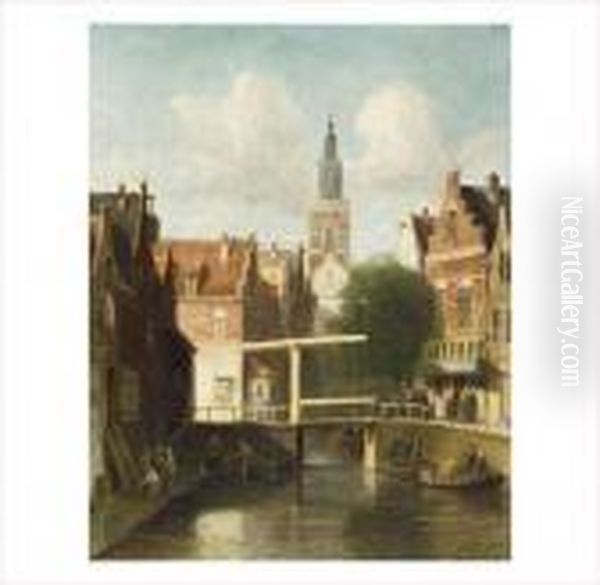 Vie Autour Du Canal Dans Une Ville En Hollande - view 1