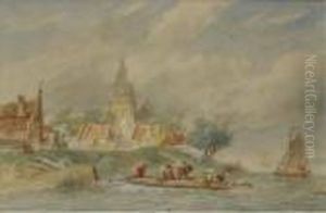 A Ferry Crossing A River