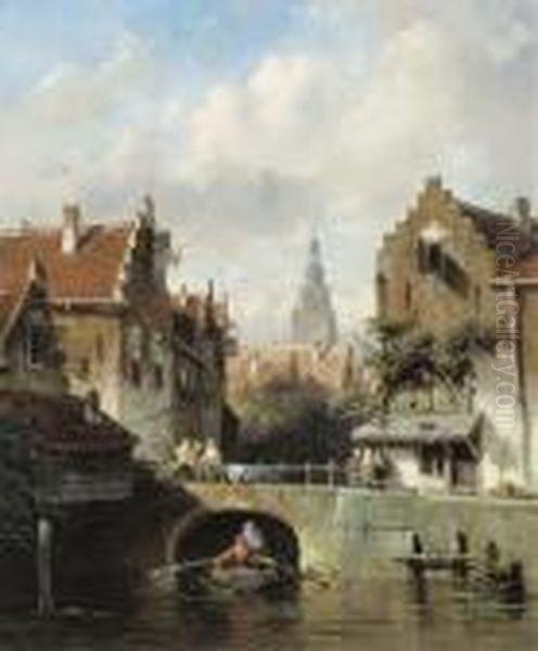 View Of A Canal In A Dutch Town - view 1